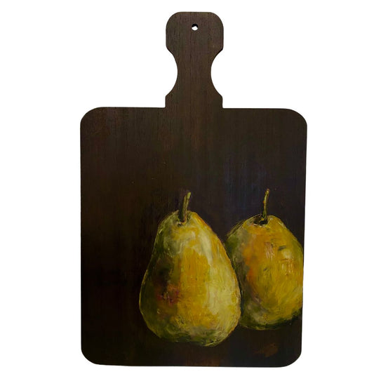 Oil and cold wax intro: Pair of Pears