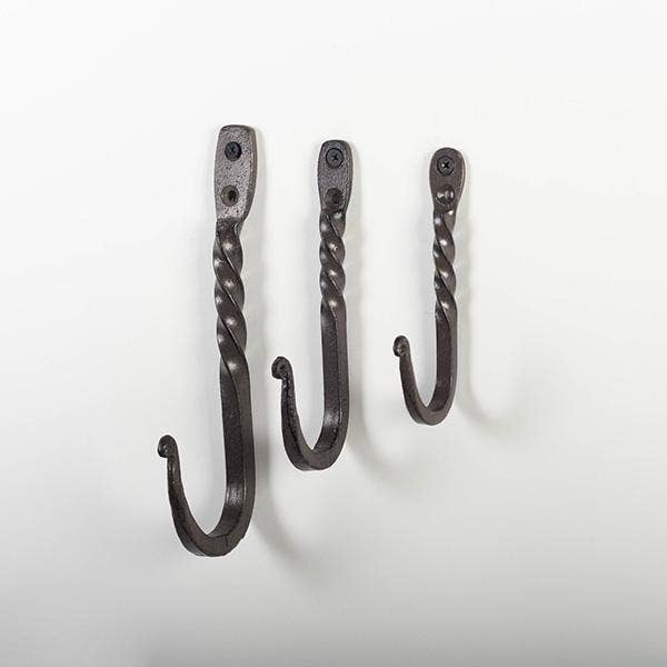 Cast Iron Hook, 3 Sizes