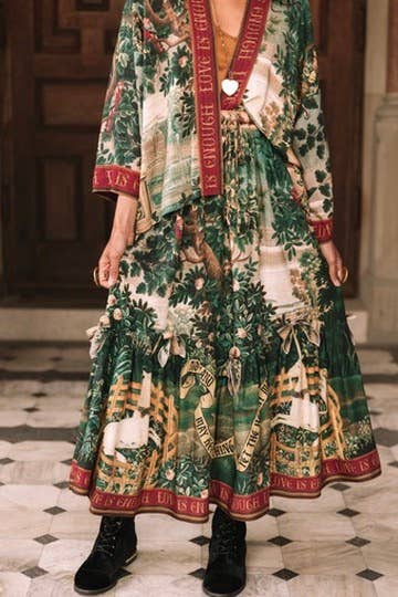 Wildheart Atelier Skirt w/ Pockets, Tassels & Unicorn