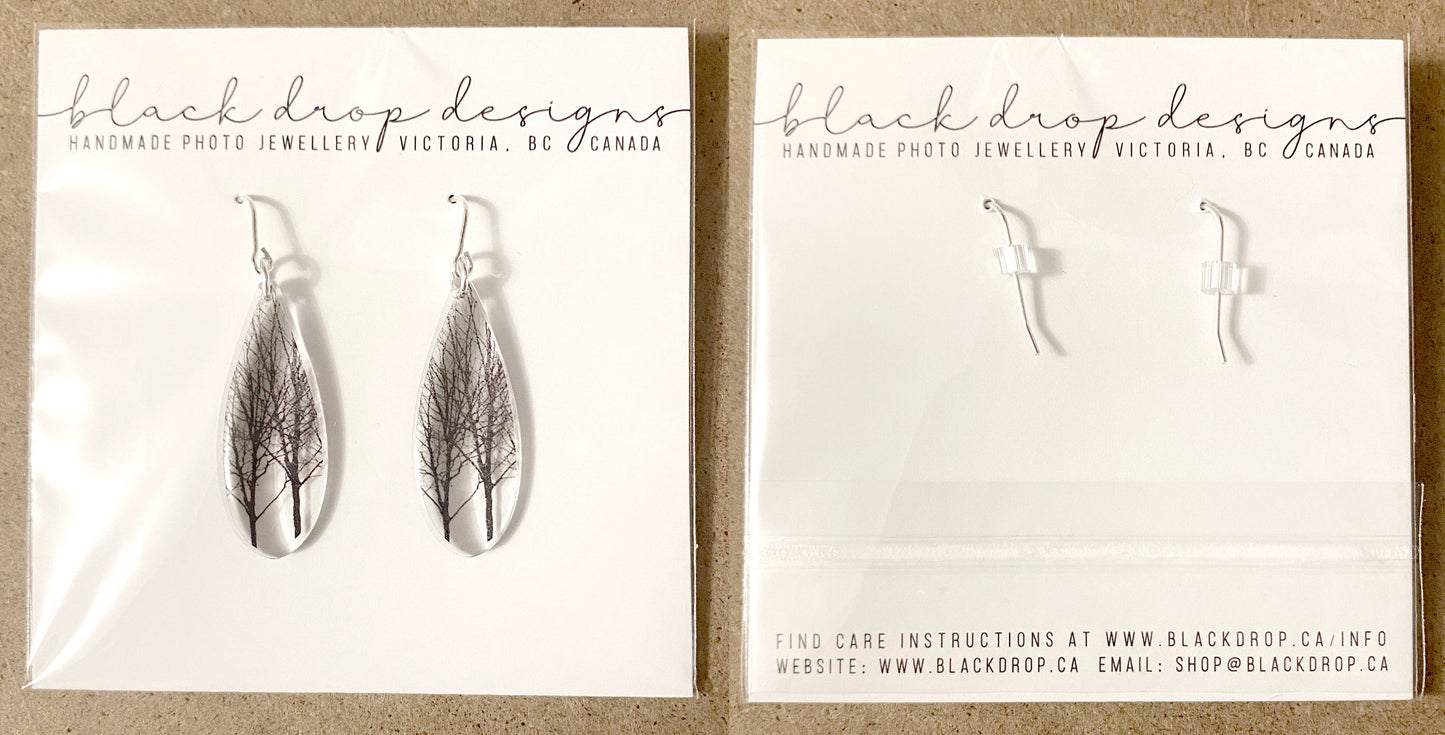 Small Oval Tree Earrings