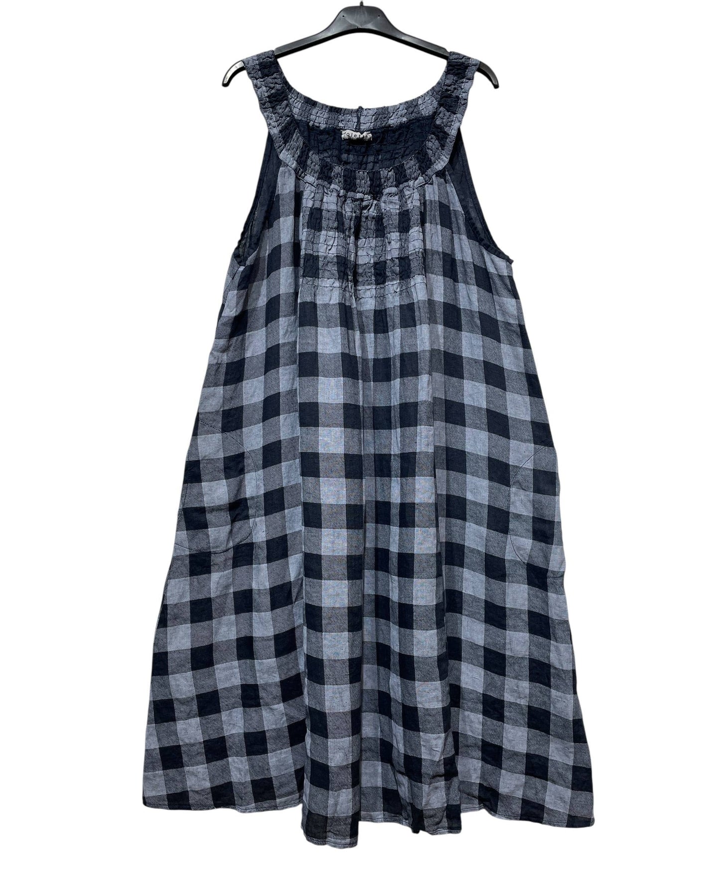 Linen Halter Dress Gingham