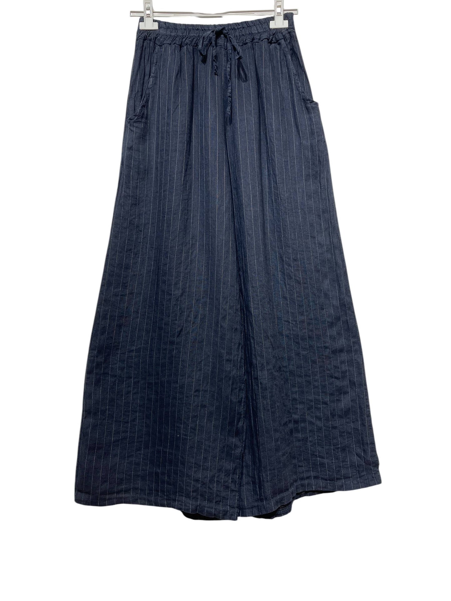 STRIPED LINEN TROUSERS