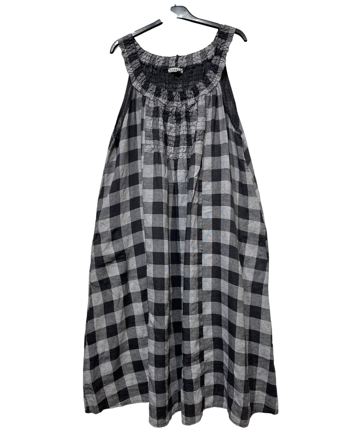 Linen Halter Dress Gingham