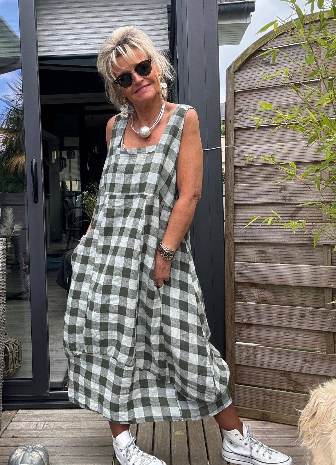 LINEN DRESS Gingham