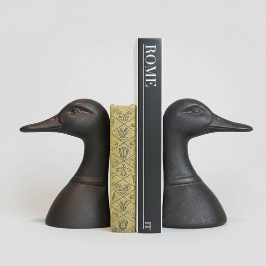 cast iron duck book ends