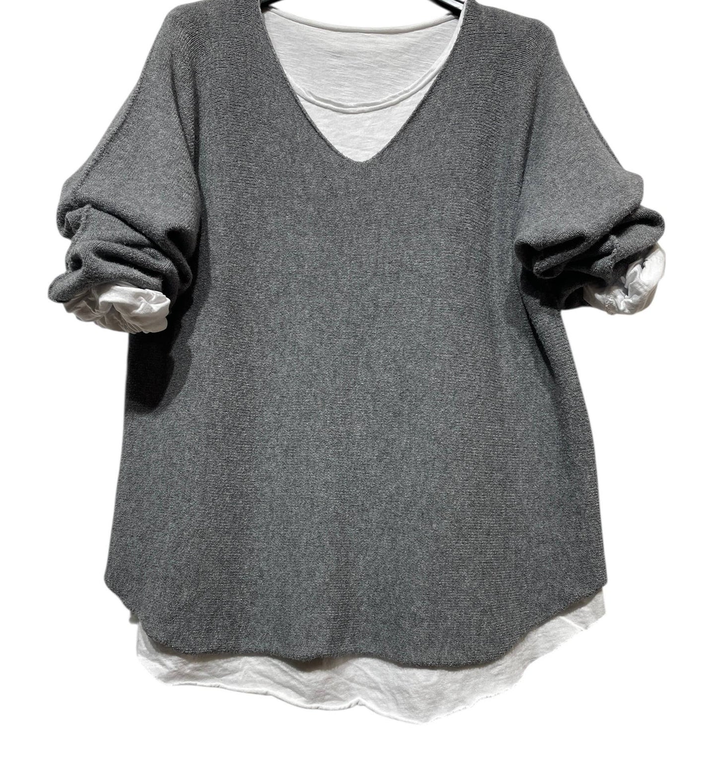 SWEATER, DOUBLE PIECES MADE IN ITALY: MOLE