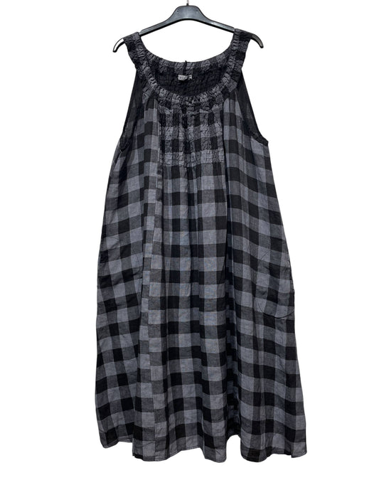 Linen Halter Dress Gingham
