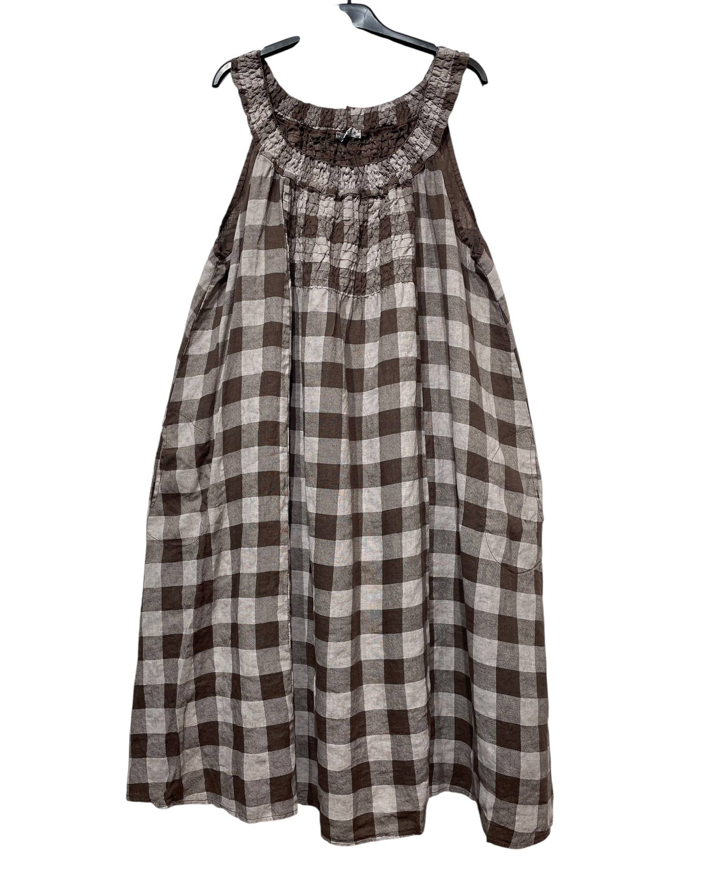 Linen Halter Dress Gingham