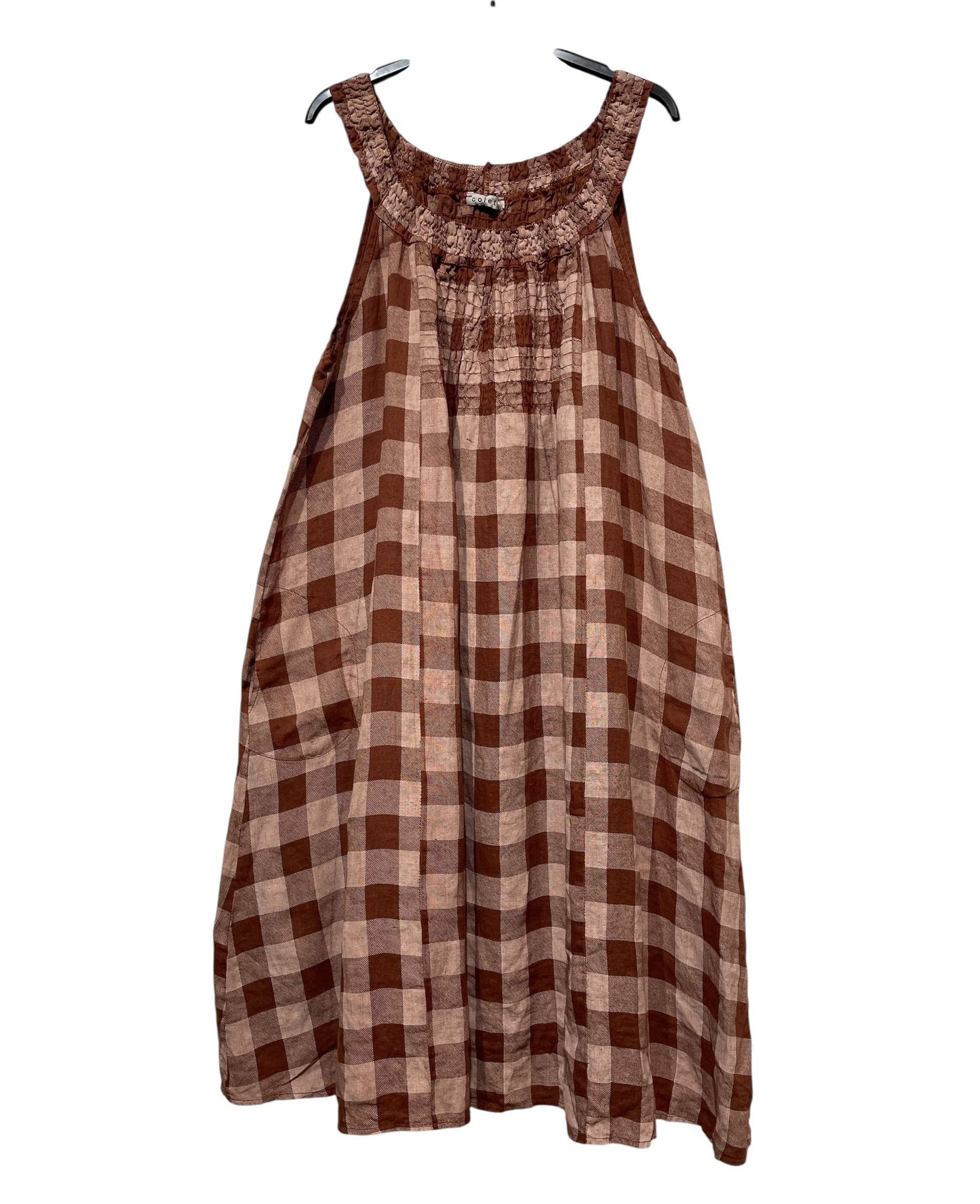 Linen Halter Dress Gingham