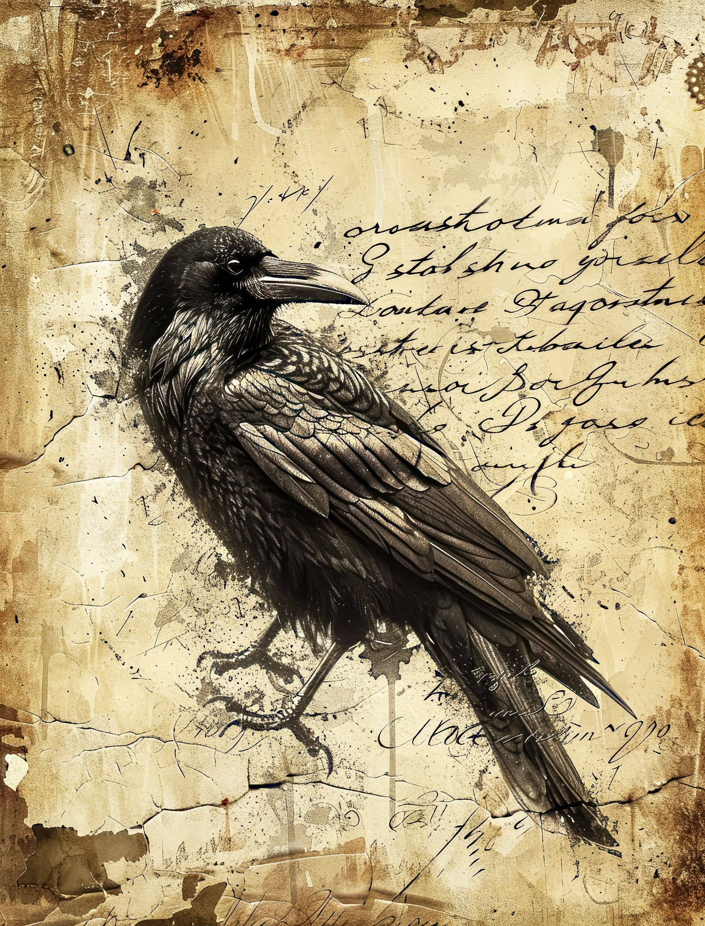 Raven | Decoupage Rice Papers | 6 designs |  A4
