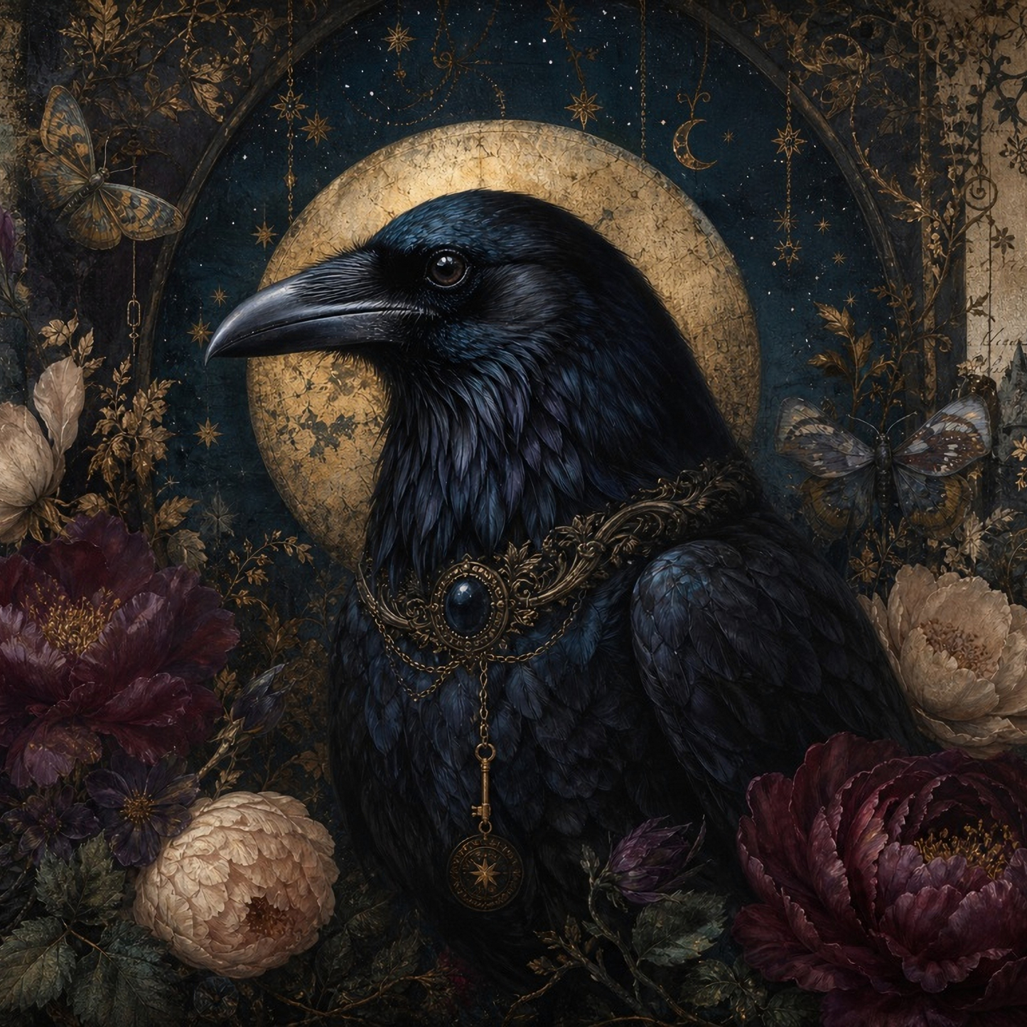 The Raven's Garden - A1 size large Decoupage Paper