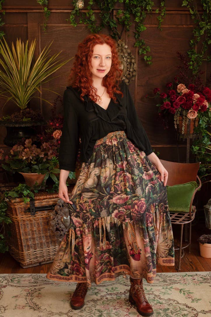 Courage Dear Heart Atelier Skirt w/ Floral Print