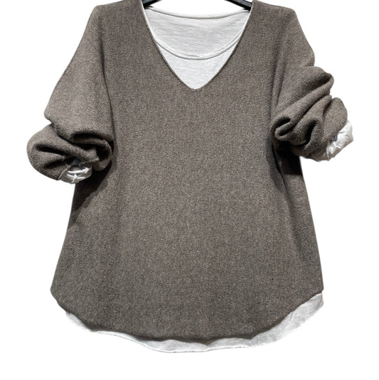 SWEATER, DOUBLE PIECES MADE IN ITALY: MOLE