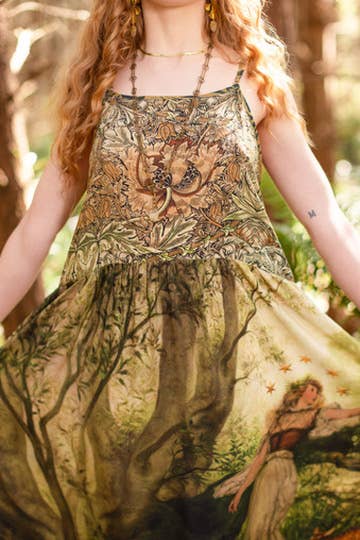 The Dawning Bohéme Long Maxi Slip Dress w/ Ophelia & Fawns