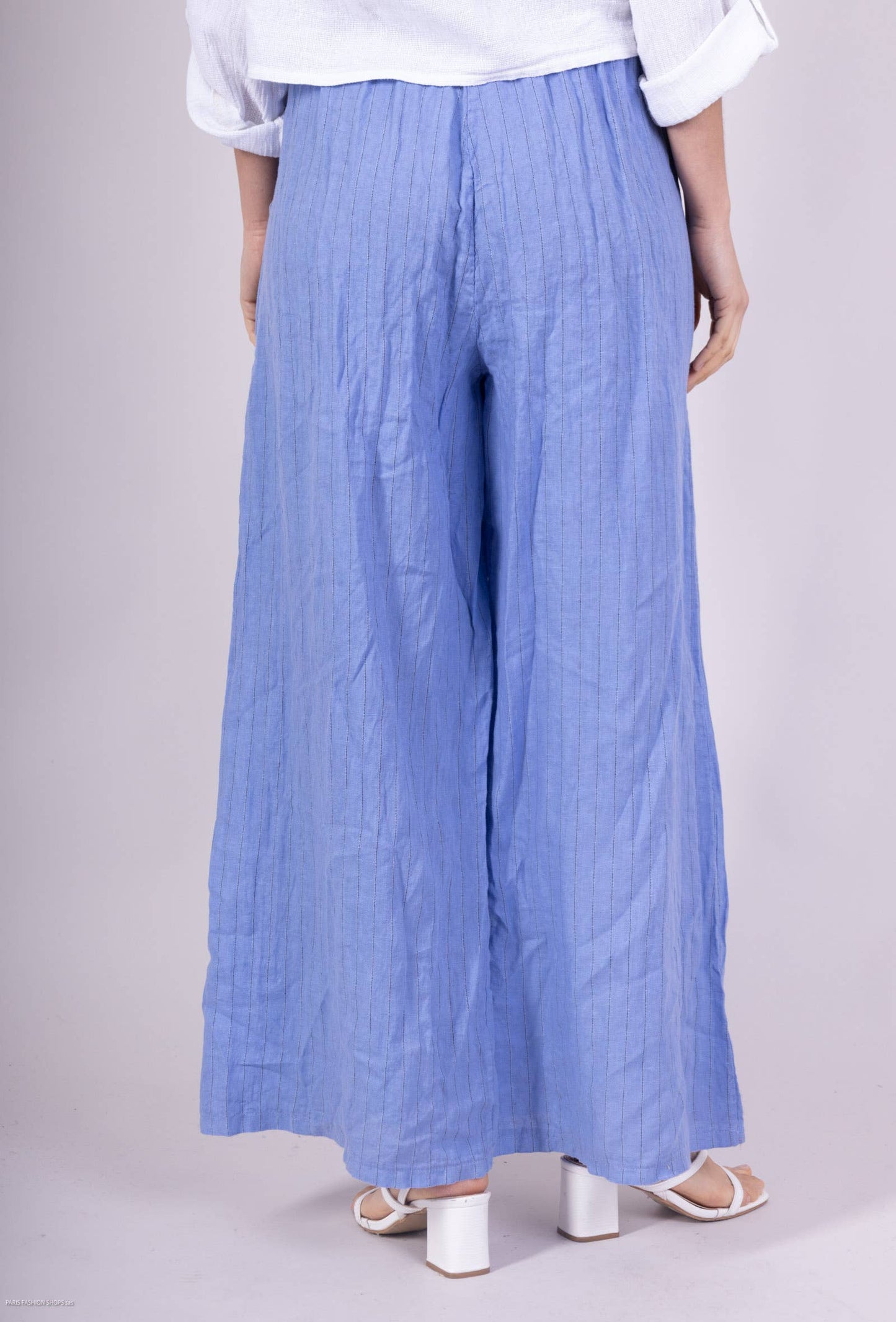 STRIPED LINEN TROUSERS