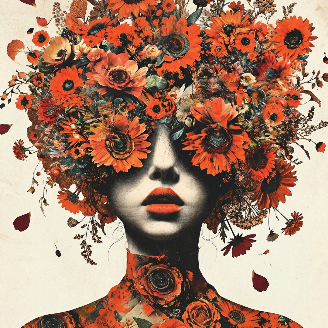 Orange Blossom - Mint Decoupage Paper