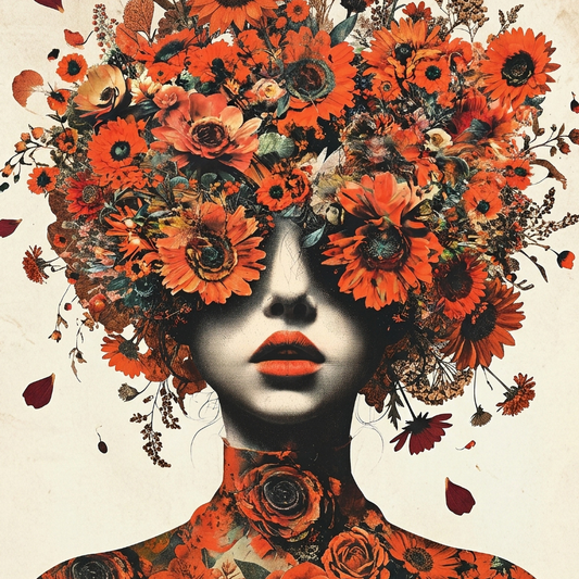 Orange Blossom - Mint Decoupage Paper