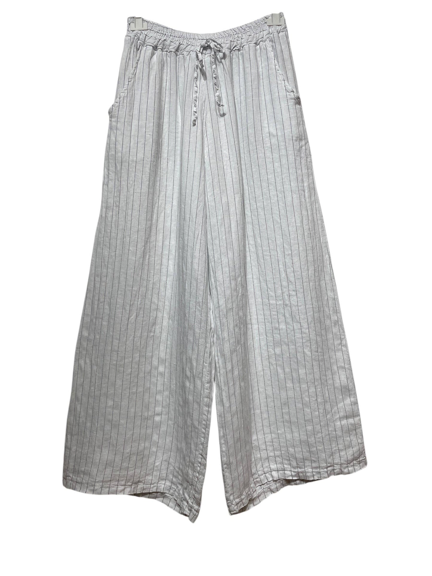 STRIPED LINEN TROUSERS
