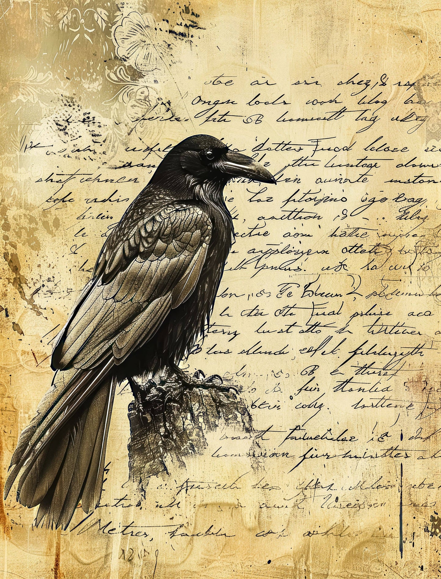 Raven | Decoupage Rice Papers | 6 designs |  A4