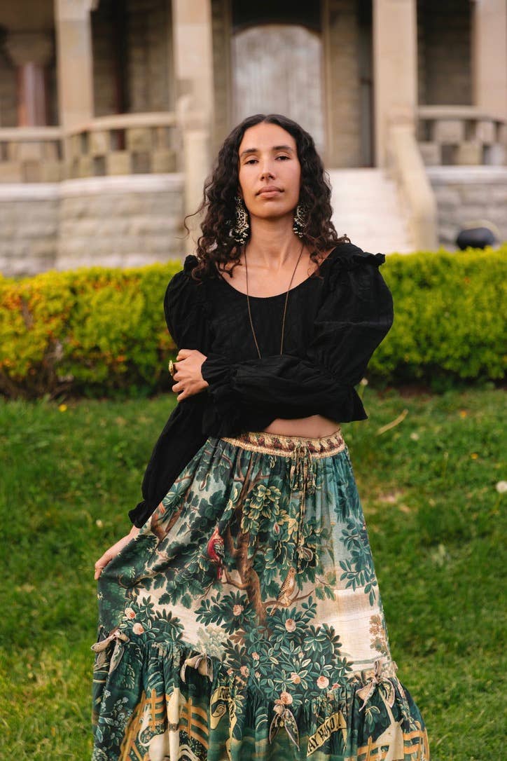 Wildheart Atelier Skirt w/ Pockets, Tassels & Unicorn