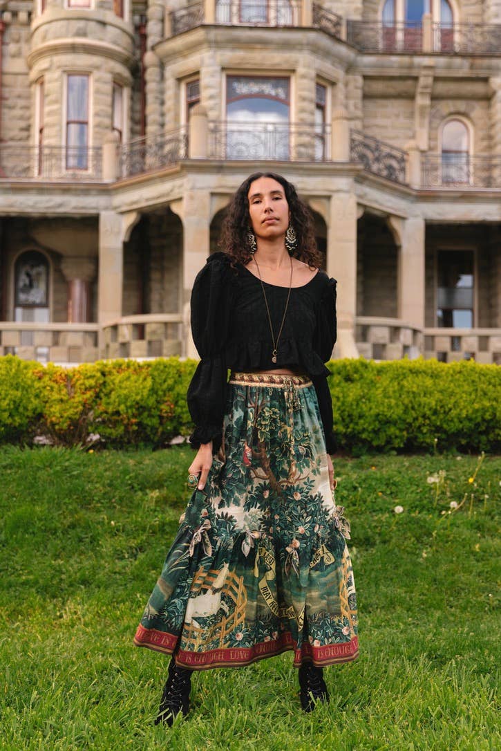 Wildheart Atelier Skirt w/ Pockets, Tassels & Unicorn