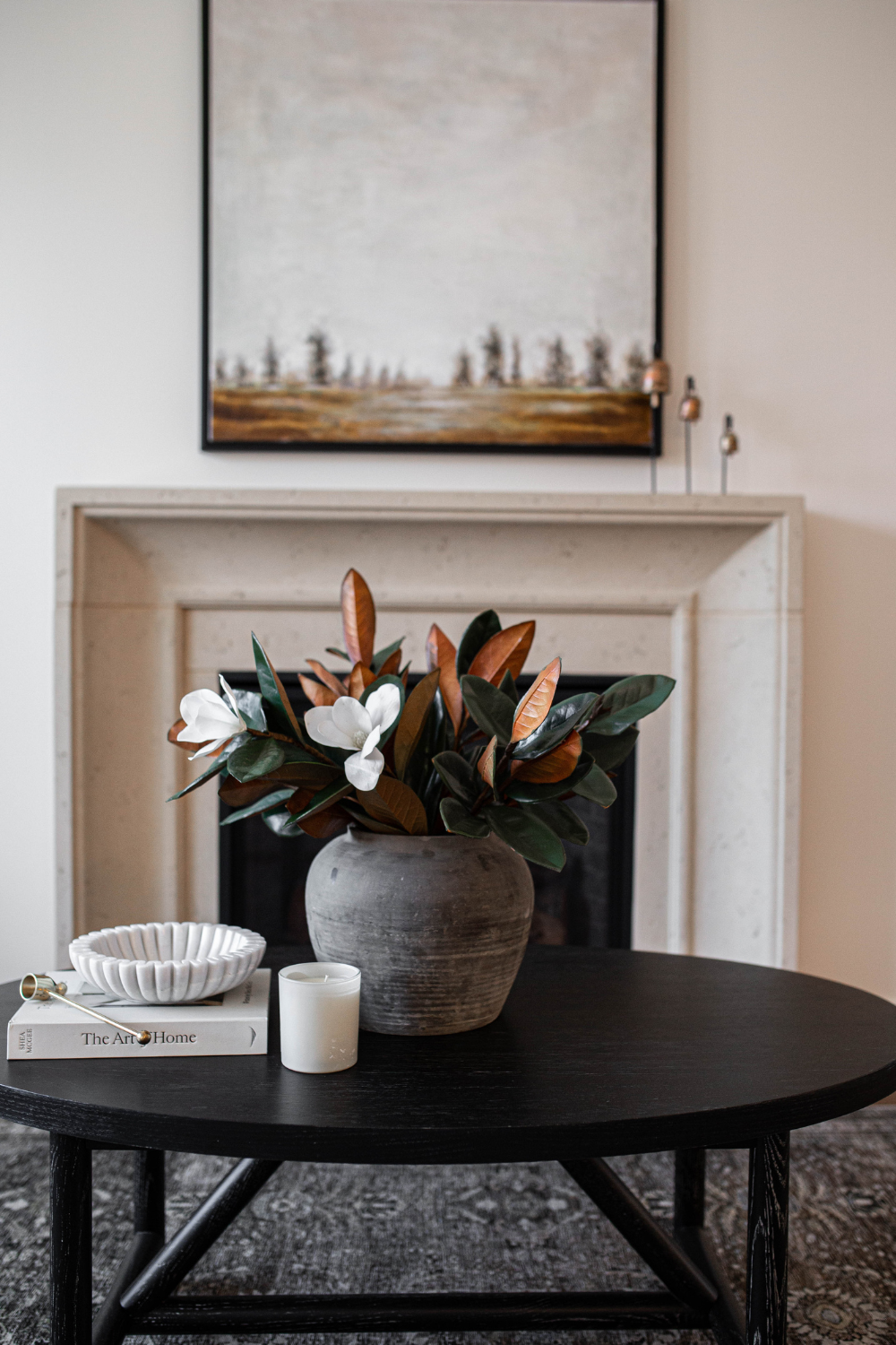 Magnolia Faux Flowers with Leaves