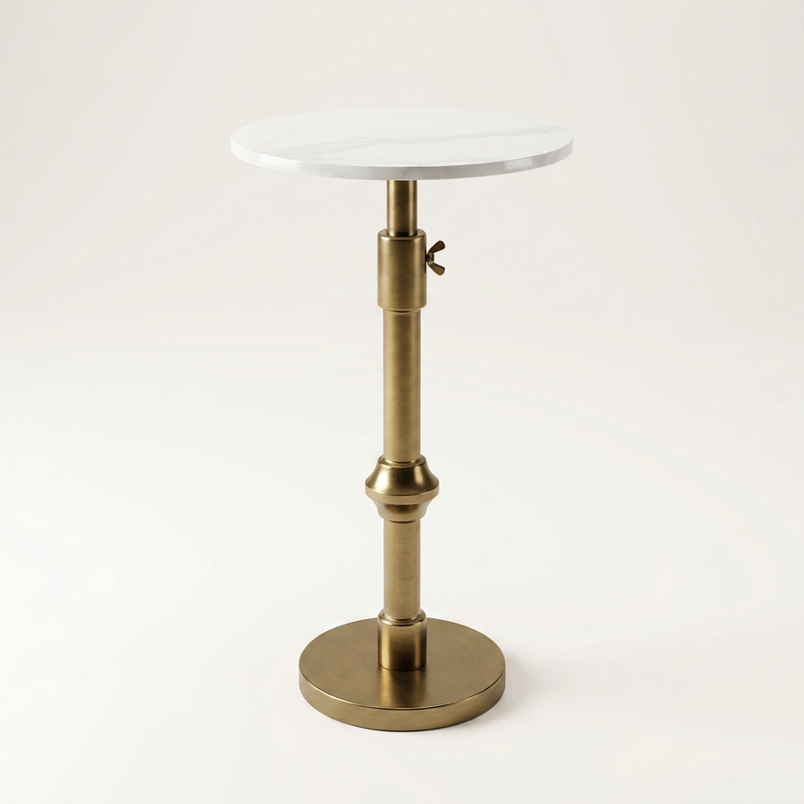 Marble Top Industrial Adjustable Table