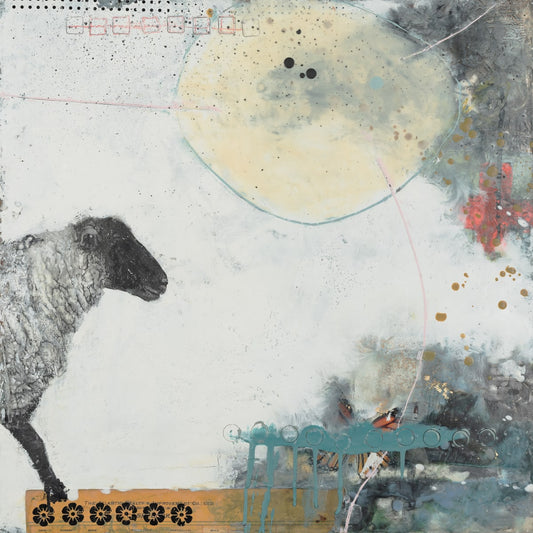 A Day Moon and the Sheep